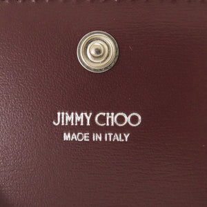 新品同様 ジミーチュウ レザー ボルドー カードケース 財布 赤 0455【中古】JIMMY CHOO
