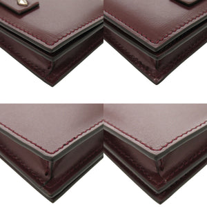 新品同様 ジミーチュウ レザー ボルドー カードケース 財布 赤 0455【中古】JIMMY CHOO
