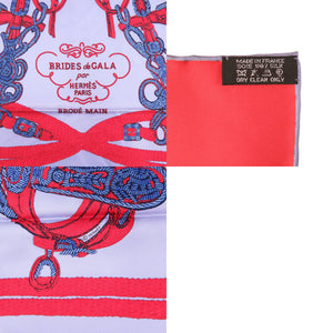 新品同様 エルメス カレ90 BRIDES de GALA ブリッド ドゥ ガラ シルク レッド スカーフ 赤 0462【中古】HERMES