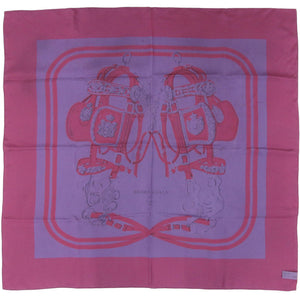 美品 エルメス カレ90 BRIDES de GALA ブリッド ドゥ ガラ シルク パープル スカーフ 紫 0462【中古】HERMES