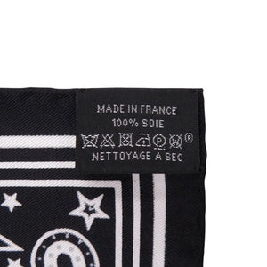 エルメス カレ55 Les Cles Bandana レ クレ バンダナ シルク マリン スカーフ 0465【中古】HERMES