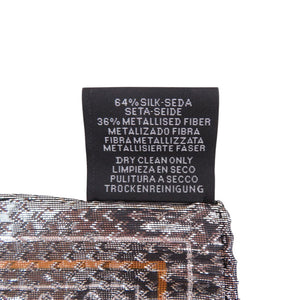 新品同様 エルメス カレ 55 BANDANA DISCO シルク メタリックファイバー オレンジ スカーフ 0465 【中古】 HERMES