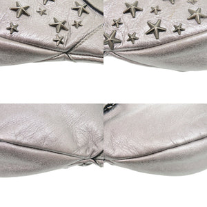 ジミーチュウ スタースタッズ ウエストバッグ レザー シルバー ボディバッグ 0485【中古】JIMMY CHOO