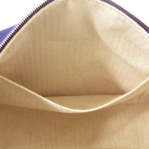 新品同様 エルメス ブリッド ア ブラック PM コットンキャンバス ネイビー ハンドバッグ 紺 0488【中古】HERMES