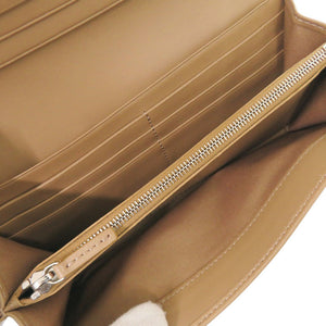 新品同様 フェンディ チェーンウォレット スタッズ 8M0365 レザー ブラウン 長財布 茶 0492【中古】FENDI