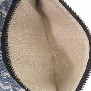 美品 ジミーチュウ デニム ブルー ボディバッグ ウエストバッグ 青 0505【中古】JIMMY CHOO