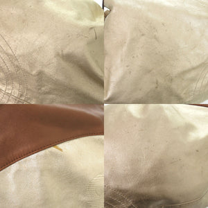 ロエベ ナッパアイレ レザー ゴールド ブラウン ハンドバッグ 0506【中古】LOEWE
