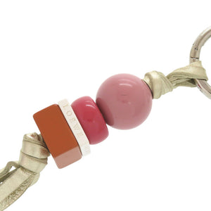 ロエベ タッセル キーホルダー ピンク オレンジ ゴールド プラスチック 0506【中古】LOEWE
