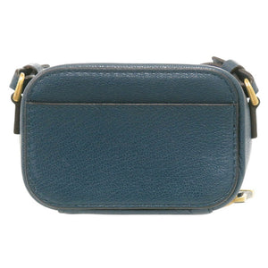 ディオール ミニ サドル 43 MA 0261 レザー ブルー ショルダーバッグ 青 0512【中古】Dior