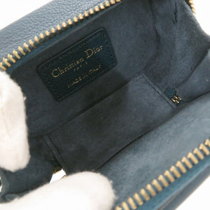 ディオール ミニ サドル 43 MA 0261 レザー ブルー ショルダーバッグ 青 0512【中古】Dior