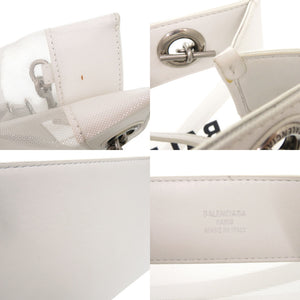 バレンシアガ デューティーフリー 741603 メッシュ レザー ホワイト トートバッグ 白 0515【中古】BALENCIAGA