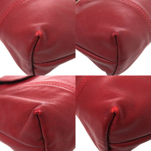 美品 ロンシャン ル プリアージュ レザー ショルダーバッグ ボルドー 0518【中古】Longchamp