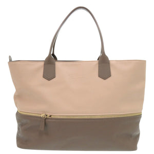ロンシャン 2way レザー ブラウン ピンクベージュ トートバッグ 0535【中古】Longchamp