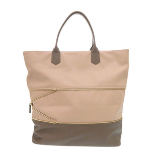 ロンシャン 2way レザー ブラウン ピンクベージュ トートバッグ 0535【中古】Longchamp