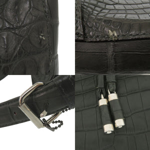美品 JRA ワンショルダーバッグ マットクロコ グリーン カーキ 緑 0538【中古】