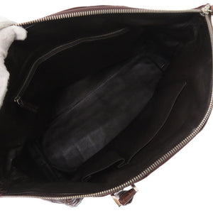 美品 ワンショルダーバッグ マットクロコ シルバー金具 ブラウン 茶 ハンドバッグ 0541【中古】