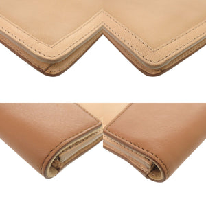 フェンディ フラップ 8M0284 レザー ベージュ ブラウン クラッチバッグ 0542【中古】FENDI