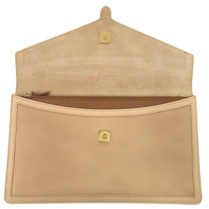 フェンディ フラップ 8M0284 レザー ベージュ ブラウン クラッチバッグ 0542【中古】FENDI
