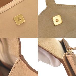 フェンディ フラップ 8M0284 レザー ベージュ ブラウン クラッチバッグ 0542【中古】FENDI