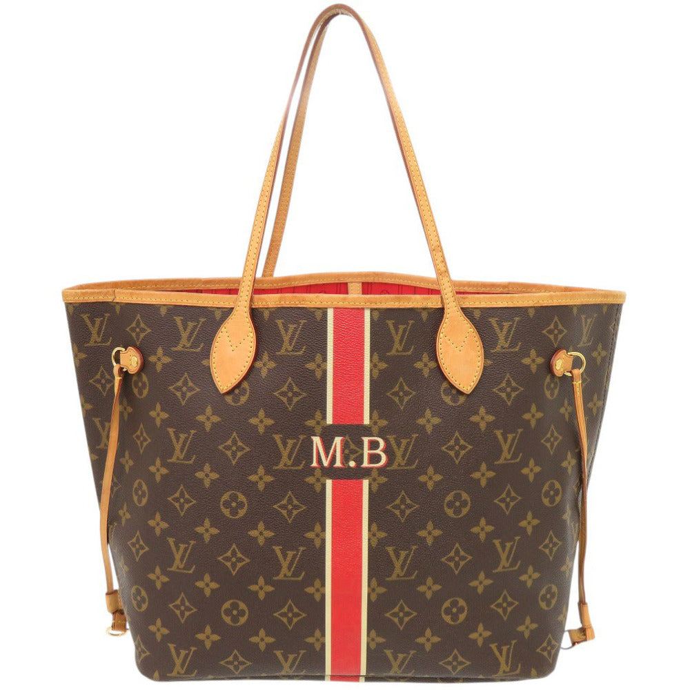 ルイ ヴィトン ネヴァーフルMM モンモノグラム レッド トートバッグ LV 0552【中古】LOUIS VUITTON