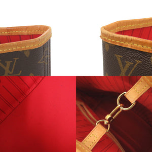 ルイ ヴィトン ネヴァーフルMM モンモノグラム レッド トートバッグ LV 0552【中古】LOUIS VUITTON