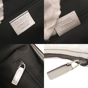 美品 グッチ GGキャンバス レザー 257282 シルバー ワンショルダー ショルダーバッグ 0565【中古】GUCCI