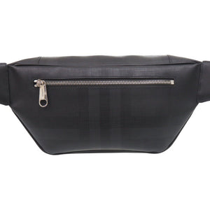 美品 バーバリー PVC/レザー ブラック ボディバッグ ウエストバッグ 黒 0570【中古】BURBERRY メンズ