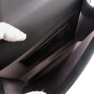 美品 ジミーチュウ VARENNE CLUTCH スタッズ レザー ブラック チェーンショルダーバッグ 黒 0573【中古】JIMMY CHOO