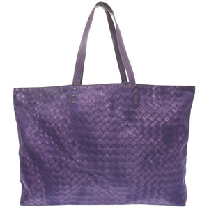 ボッテガヴェネタ イントレッチオ リュージョン ナイロン レザー パープル トートバッグ 0583【中古】BOTTEGAVENETA