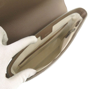 新品同様 バリー PENNANT CROSS レザー ブラウン ホワイト ショルダーバッグ 0584【中古】BALLY