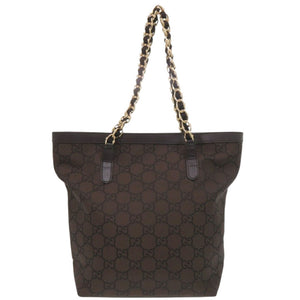 美品 グッチ 196750 ナイロンキャンバス ブラウン トートバッグ 0608【中古】GUCCI