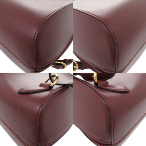 美品 カルティエ マストライン レザー ボルドー リュック デイパック 0614【中古】CARTIER