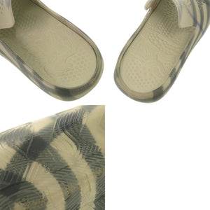 新品同様 バーバリー チェック柄 ロゴ クリア サイズ40 ラバー グレー サンダル 0625【中古】BURBERRY