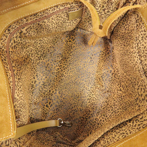 美品 ロンシャン ペネロペ ファンテジー ベルベット/レザー ブラウン トートバッグ 茶 0630【中古】Longchamp