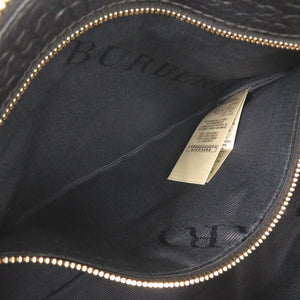 美品 バーバリー チチェスター レザー ブラック ショルダーバッグ 黒 0640【中古】BURBERRY