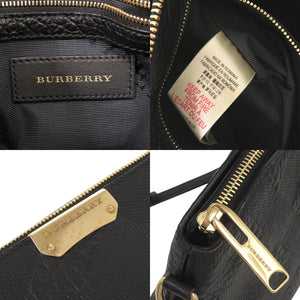 美品 バーバリー チチェスター レザー ブラック ショルダーバッグ 黒 0640【中古】BURBERRY