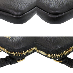 新品同様 バーバリー 8084040 レザー ブラック ショルダーバッグ フォンポーチ 黒 0641【中古】BURBERRY
