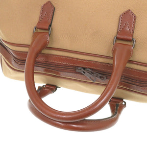 美品 イヴ サンローラン ヴィンテージ ロゴ キャンバス レザー ブラウン ボストンバッグ 0651【中古】YVES SAINT LAURENT