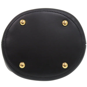 美品 マルニ パニエ 2WAY バケットバッグ レザー ブラック ハンドバッグ 黒 0654【中古】MARNI