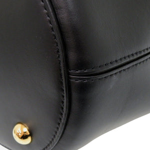 美品 マルニ パニエ 2WAY バケットバッグ レザー ブラック ハンドバッグ 黒 0654【中古】MARNI