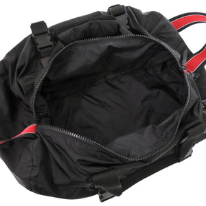 美品 ジバンシィ ナイロン ブラック レッド 2way ボストンバッグ 黒 0660【中古】GIVENCHY