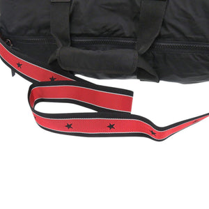 美品 ジバンシィ ナイロン ブラック レッド 2way ボストンバッグ 黒 0660【中古】GIVENCHY
