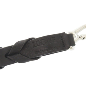 新品同様 ロエベ ブレイデッド C073S49X01 レザー ブラック ショルダーストラップ 黒 0661【中古】LOEWE