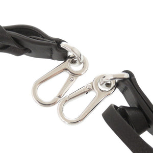 新品同様 ロエベ ブレイデッド C073S49X01 レザー ブラック ショルダーストラップ 黒 0661【中古】LOEWE
