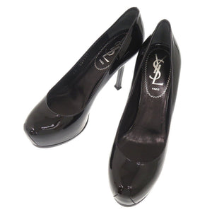 美品 イヴ サンローラン サイズ35 1/2 パテントレザー ブラック パンプス ハイヒール 黒 0666【中古】YVES SAINT LAURENT