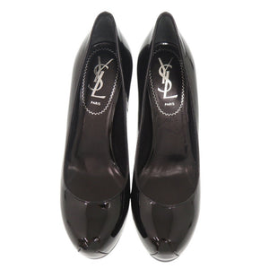 美品 イヴ サンローラン サイズ35 1/2 パテントレザー ブラック パンプス ハイヒール 黒 0666【中古】YVES SAINT LAURENT