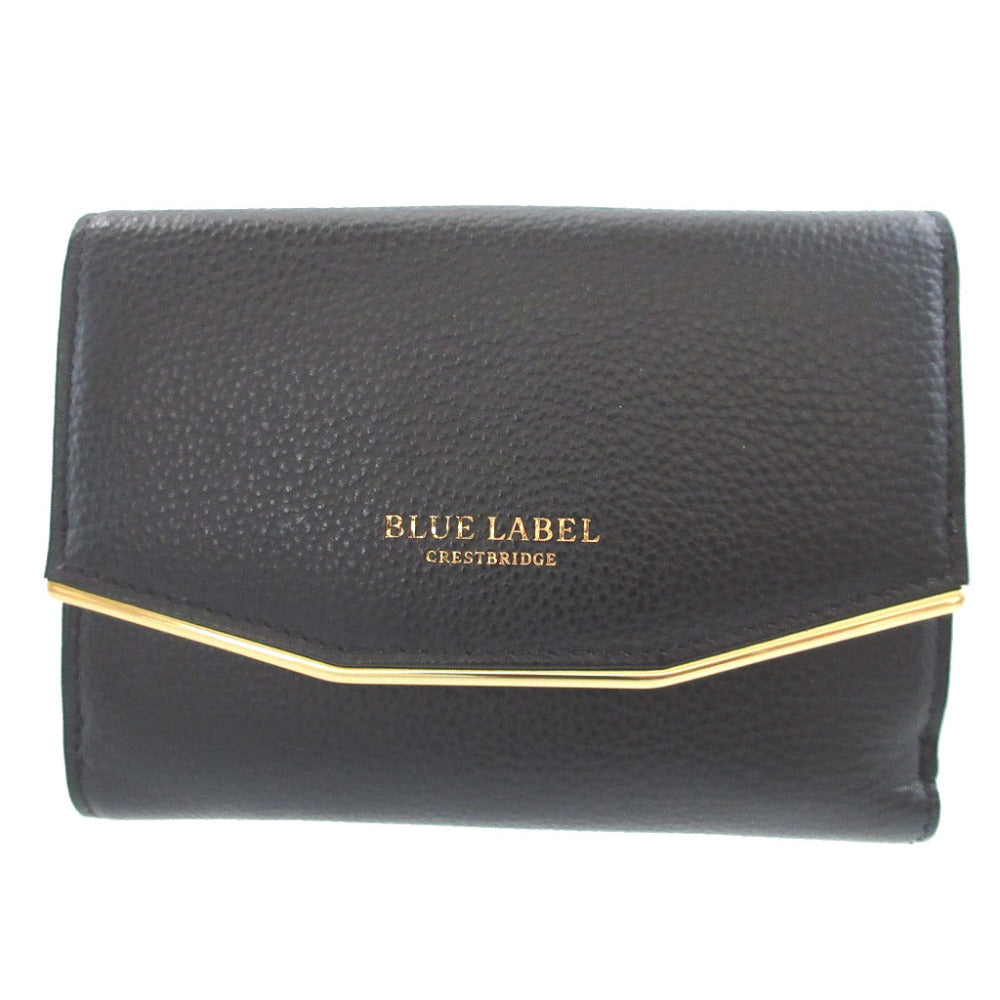 新品同様 ブルーレーベル レザー ブラック 黒 Wホック財布 財布 0685【中古】BLUE LABEL