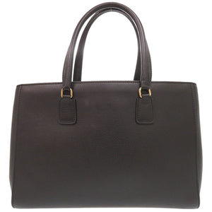 美品 ドルチェアンドガッバーナ ロゴ レザー ブラック トートバッグ 黒 0708【中古】DOLCE&GABBANA