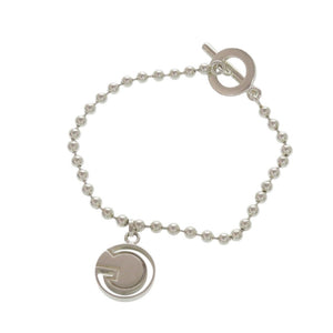 グッチ Gチャーム ボールチェーン ブレスレット シルバー925 0715【中古】GUCCI