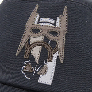 美品 エルメス Nevada Super H cap コットン ネイビー 帽子 0723【中古】HERMES